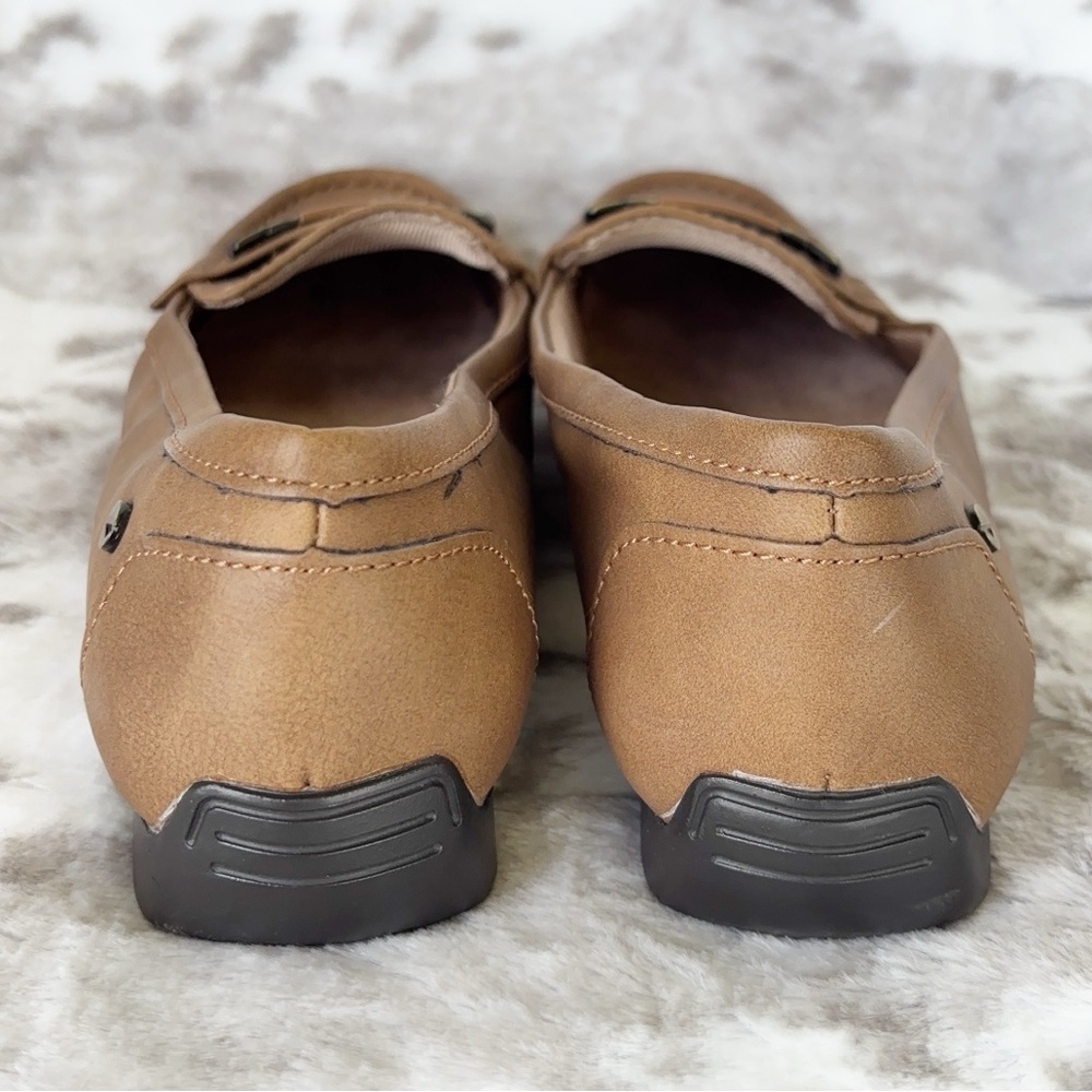 LifeStride Velocity Tan Driving Loafers Gold Bit Comfort Flats | Size 8.5M - Picture 9 of 12